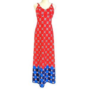 Vintage Jack Harley Maxi Dress Mod Go Go Dress Psychedelic Groovy Retro Hippie